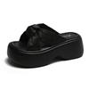 Platform Slippers Women's Sandals Women's New Muffin Cool Slippers High Heel Temperament Beach Shoes