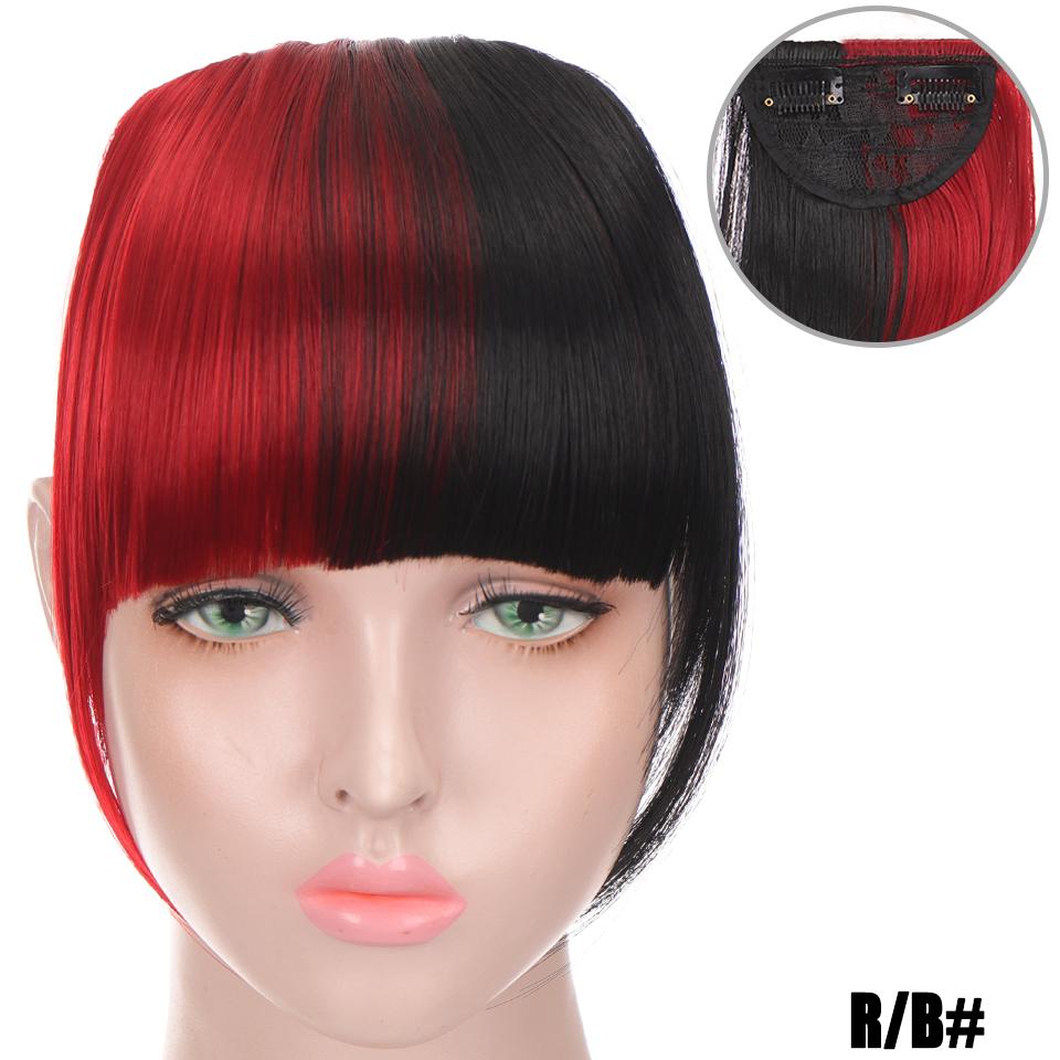 Nowe ładne dziewczyny do przedłużania włosów grzywka prosta peruka kawałek klip na klips z przodu włosy grzywka peruki syntetyczne niewidoczne grzywki czarny brązowy