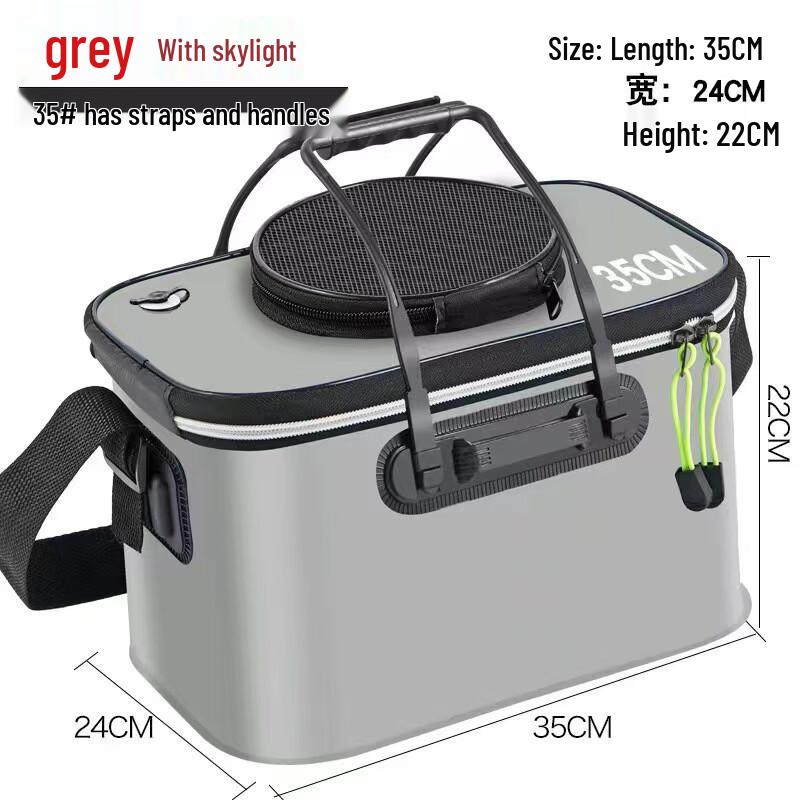 Foldable EVA Fishing Live Bait Bucket