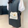 Grass-woven Pearl Hand-held One-shoulder Crossbody Bag Popular Small Bag High-value Summer New Beach Square Bag