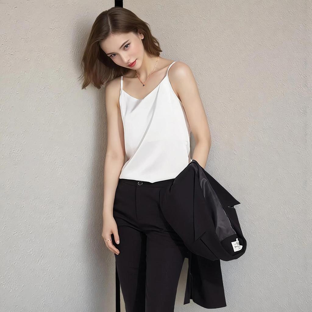 Damen High-End Tencel-Wollanzug mit Micro-Flare-Hose und Gürtel - Perfekt für formelle Kleidung im Frühling/Herbst und professionelle Umgebungen