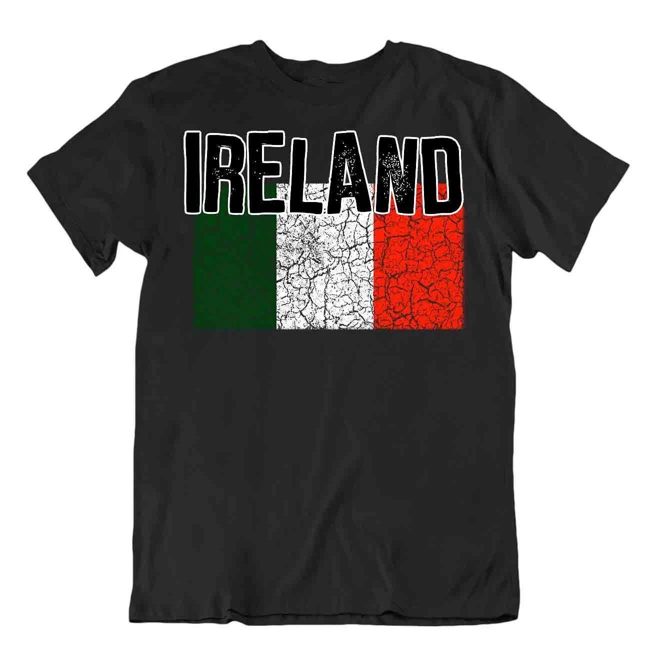 Flag T-Shirt Ireland Fashion Country Souvenir Gift Tee Pride logo S