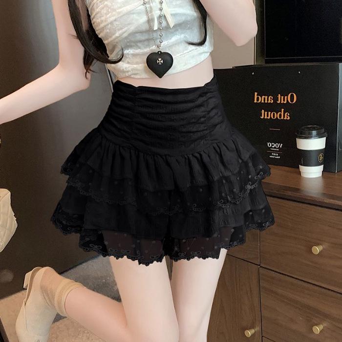 Women's High Waist Mesh Lace Skirt - Summer Ballet Style