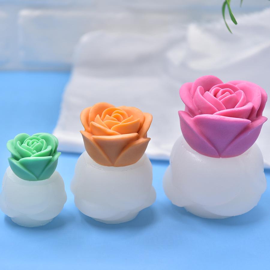 Valentine's Day Rose Silicone Mold for Candles, Ice Cubes, and Plaster Crafting