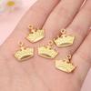 5/10/20pcs alloy material crown pendant, creative personalized retro crown pendant DIY earrings bracelet necklace