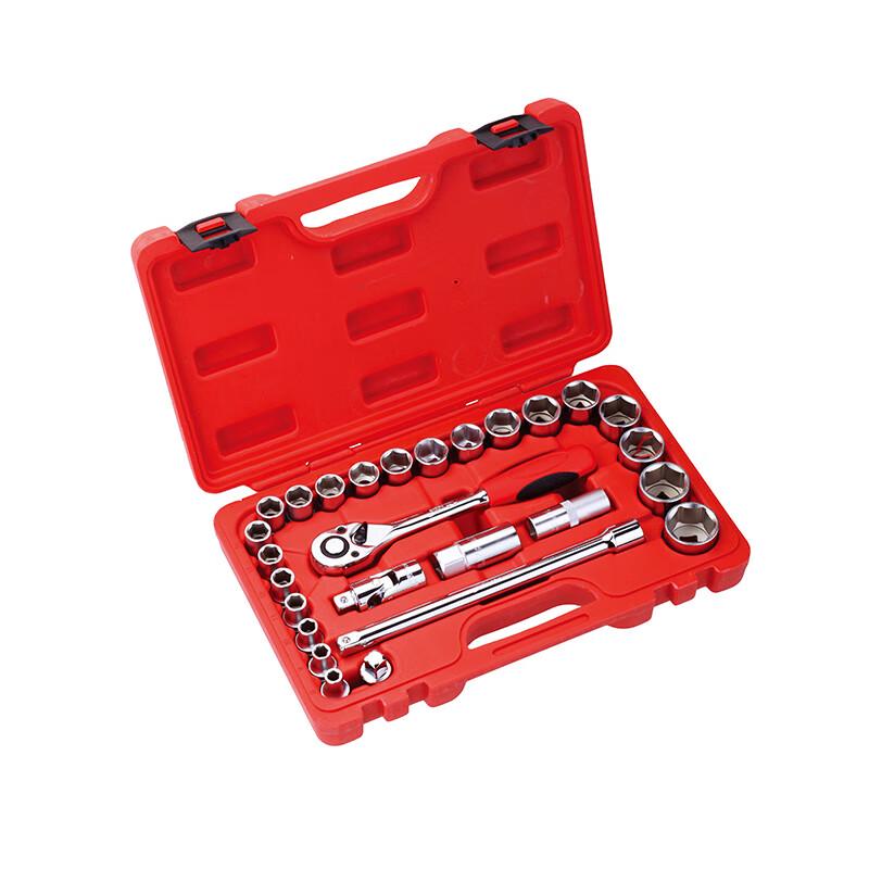 Jie Ke 27-Piece 1/2-inch Drive Metric Socket Wrench Set