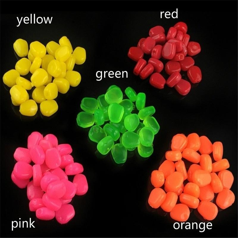 50Pcs Colored Carp Fishing Flavour Grass Carp Bait Corn Soft Pellet Lure Creamy Corn Fragrance Bait Fishing