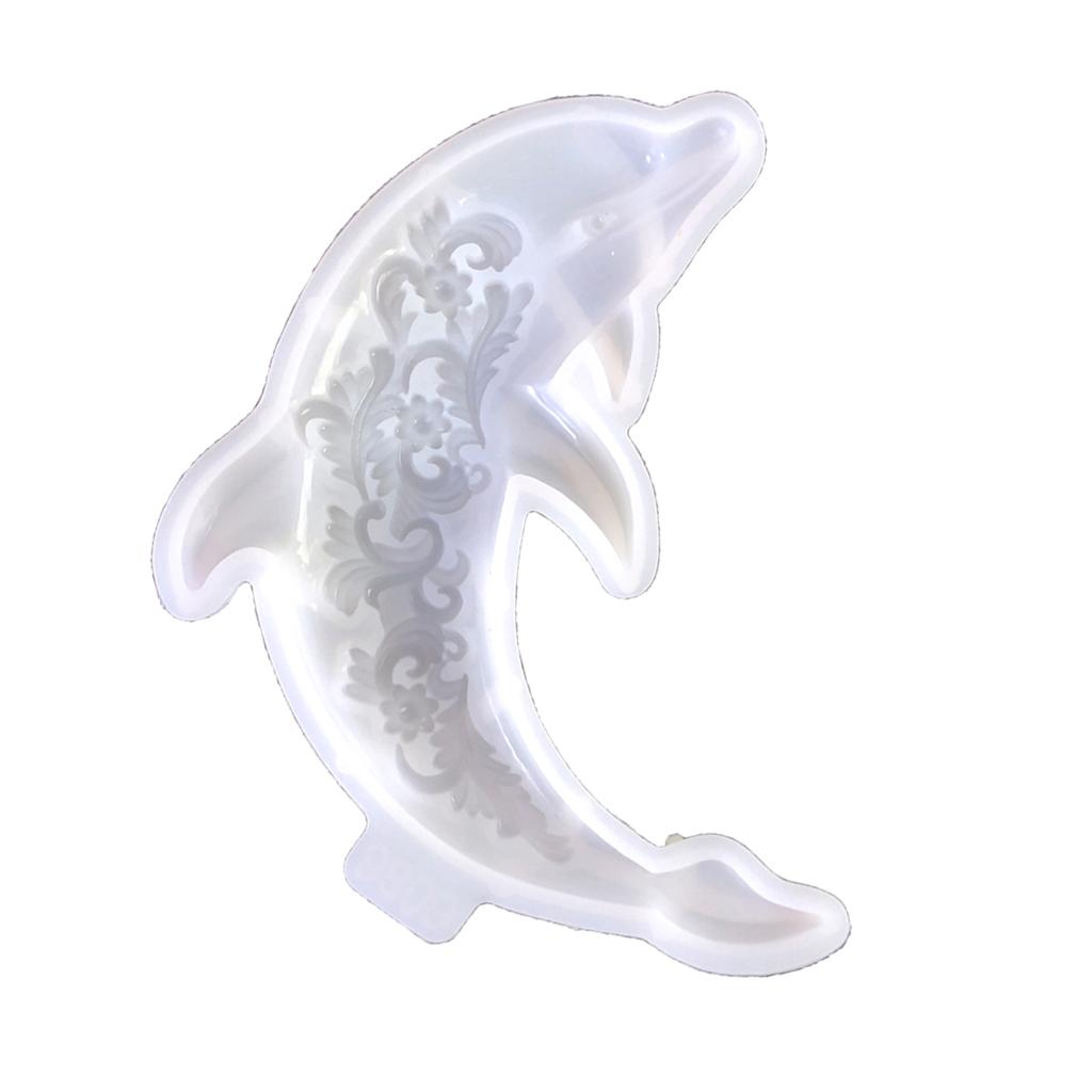 Stampo Ciondolo da Appendere a Parete Fai da Te Forma di Rosa Delfino Ornamento Stampo in Silicone per Creazione Artigianale Decorazione Murale per Soggiorno