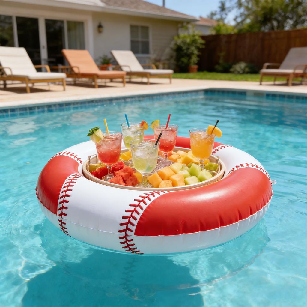 Versatile Swimming Pool Floating Tray for Multiple Beverages and Snacks Outdoor Swimming Accessory