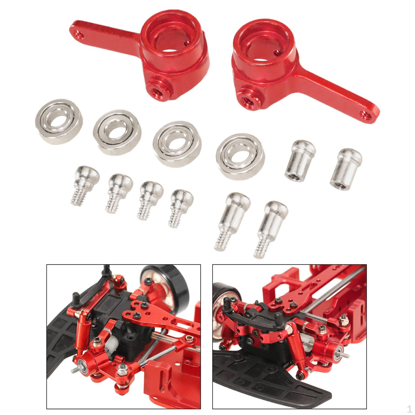 

1/28 RC Car Front Steering Cup Sturdy Stable Easy to Install Multi-Purpose Replacement Modified for червоний