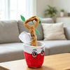 Cute Cartoon Face Bucket Plush Toy Soft Fluffy Garden Tool Stuffed Doll Collectible Gift For Kids And Teens Decor