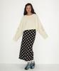 RONRON Heart Star Hand Stitch Overfit Crop Knit Ivory