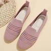 New Women's Flying Weaving Flat Sole Single Shoes with Shallow Mouth Covers and Lazy Work Shoes Nude Shoes