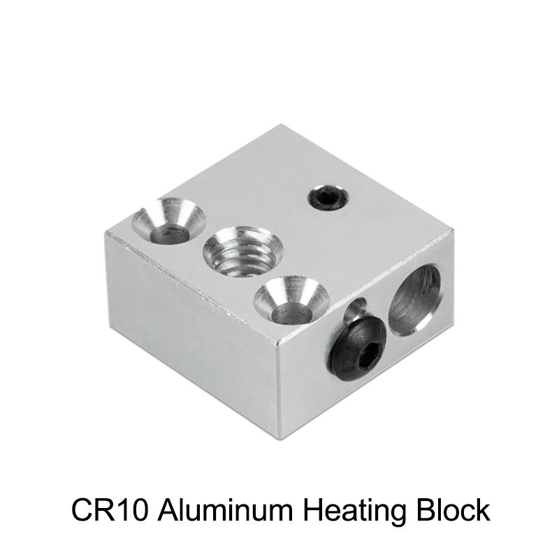 3D Printer Parts Aluminum Brass Plated Copper CR10 Heated Block Bi-Metal Throat Kit for Ender 3 CR10 Extruder Hotend Kit Parts