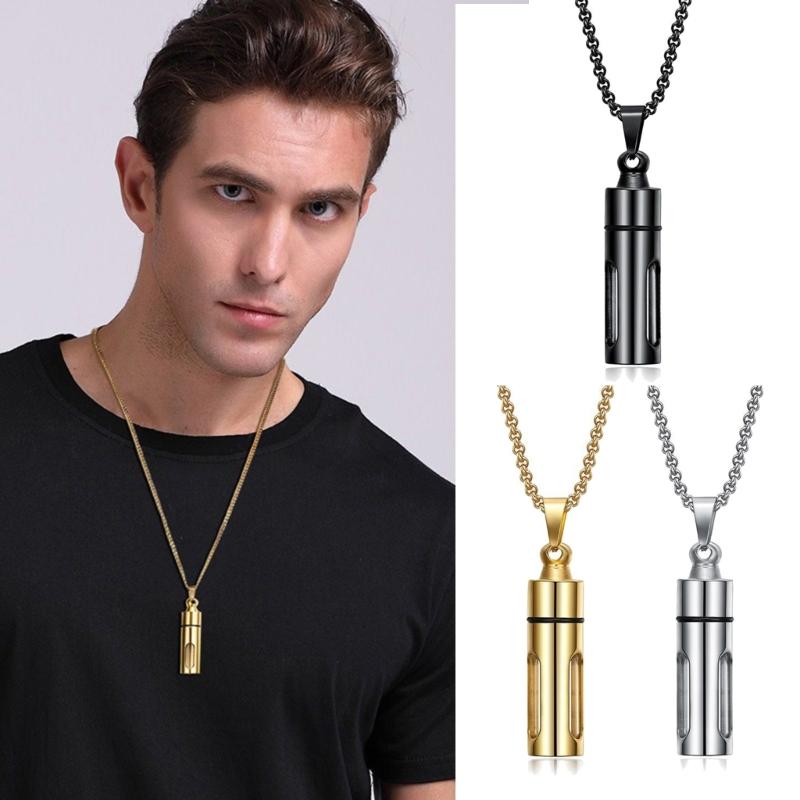 Clear Tube Perfume Bottle Necklace Diffuser Necklace Pendant Perfume Necklace Cylinde Tube for Memorial Jewelry Gift