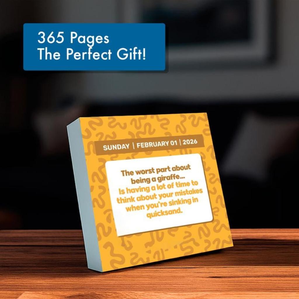 Calendrier Drôle Calendrier de Bureau Support Calendrier Bloc-Notes, Décoration de Maison, Passionnés d'Enregistrement