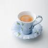 Pure Hand-painted Small Daisy Ceramic Master Cup Mini Water Cup Drinking Tea Cup Coffee Cup Saucer Set