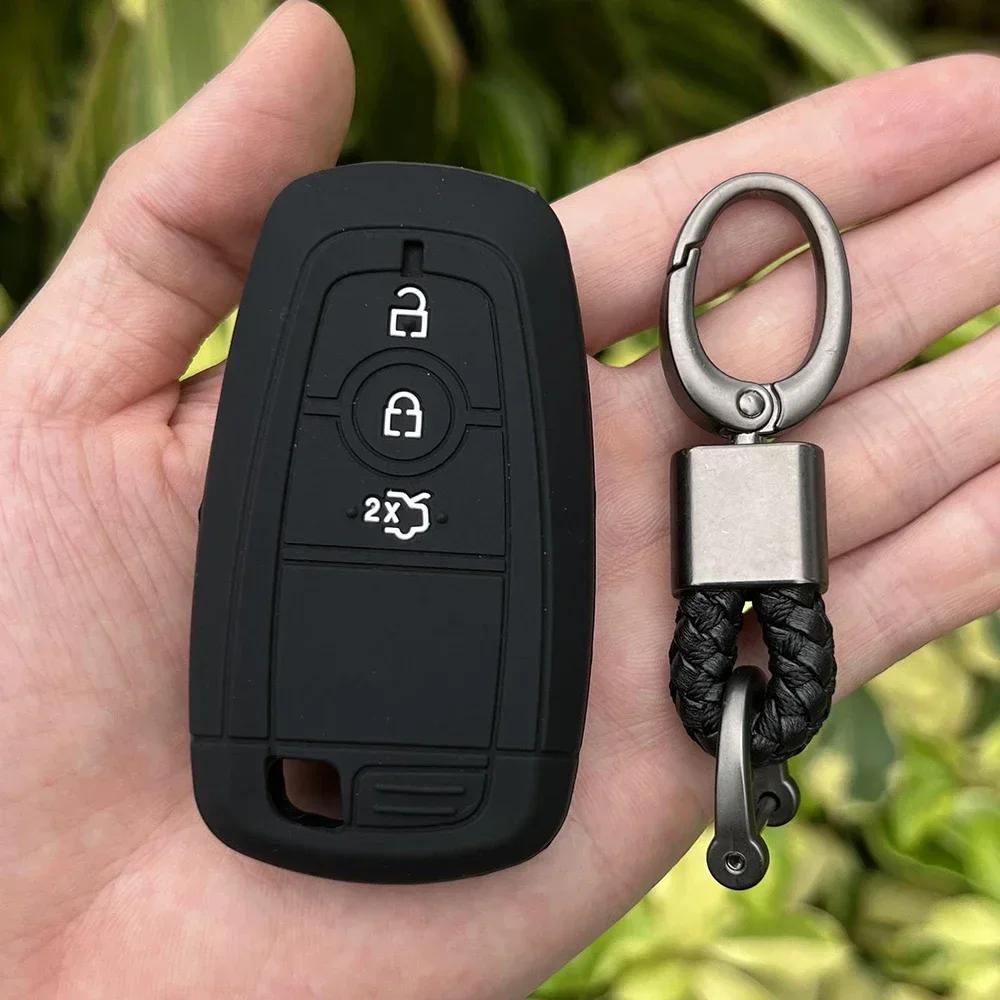 Silikon Auto Schlüsselhülle Etui Für Ford Maverick Focus Edge Explorer Expedition Everest Fusion Mondeo Mustang Raptor Bronco Schlüssel