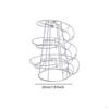 Spiral Egg Dispenser Holder Space Saving Iron Large Capacity Storage Basket Display Rack for