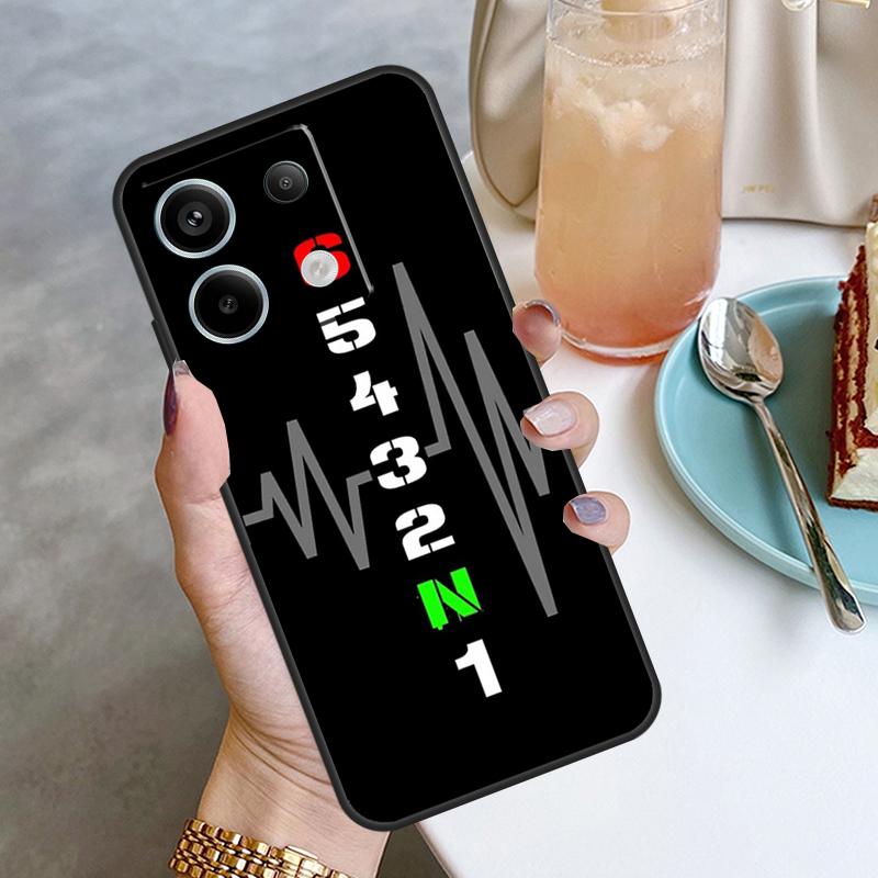 Motorcycle Gear Case For Xiaomi Redmi Note 13 Pro 12 11 10 9 Note 12S 10S 11S 9S Redmi 12 10C 12C 13C Cover