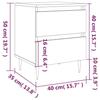 VidaXL Tables de chevet 2 pcs blanc 40x35x50 cm bois d’ingénierie 826861