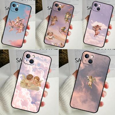 Cartoon Angel Baby Printing Phone Case For iPhone 16 15 14 13 12 11 Pro Max Mini X XR XS Max 7 8 Plus Back Cover
