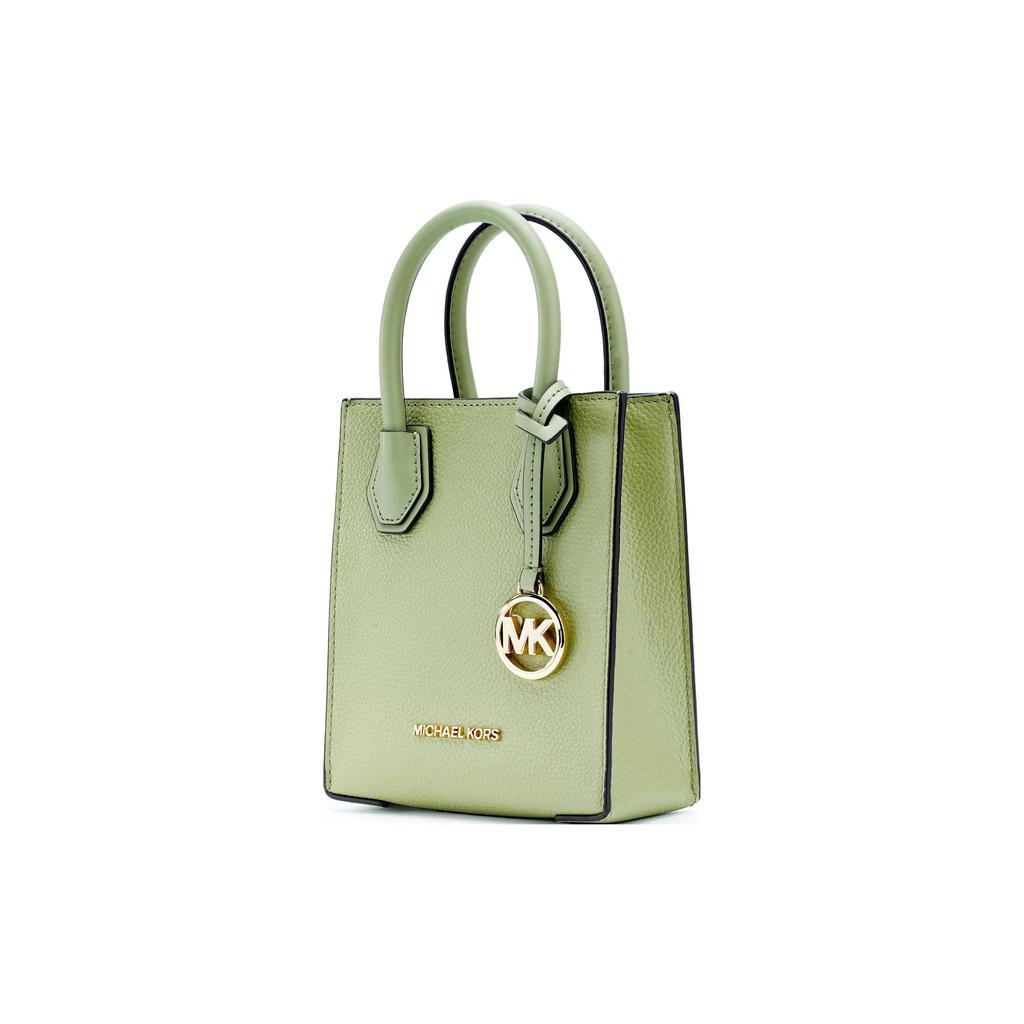 MICHAEL KORS Mercer Leather Trunk Bag , Handbag , Shoulder Bag , Crossbody Bag Mini Women's Matcha Green (Unisex) Handbags