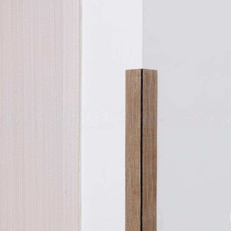 1 Roll 3.15x118.11in Self-Adhesive PVC Imitation Wood Grain Wall Decal - Thickened Border Sticker for Kitchen Backsplash