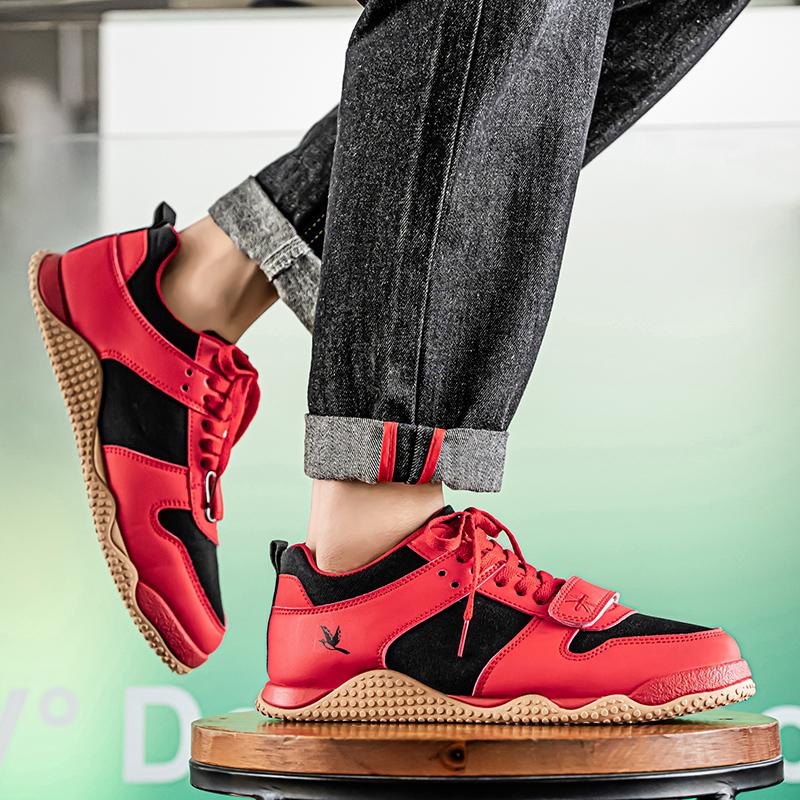 Men’s Red Sports Shoes Casual Green Street Style Running Sneakers Students Over Sized White Skateboard Shoes