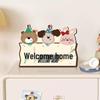 Charming Cartoon Entryway Decor: Welcome Ornaments and Small Paintings for Home