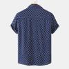 Solid Colored Dots Hawaiian Shirt Men Casual Short Sleeves Summer 3d Printed Button Blouse Tops Street Button Shirts