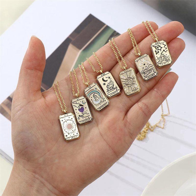 Sun Pendant Star Moon Pendant Cool Holiday Halskjede Holiday Halskjede Halskjede Pendant Halskjede