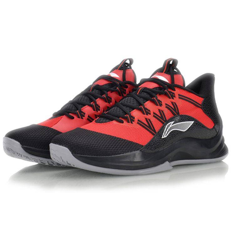 Li Ning Star Speed Rebound Cushioning Lightweight Slip Resistant Low Top Basketball Shoes Men's Vermilion ABAQ009-1