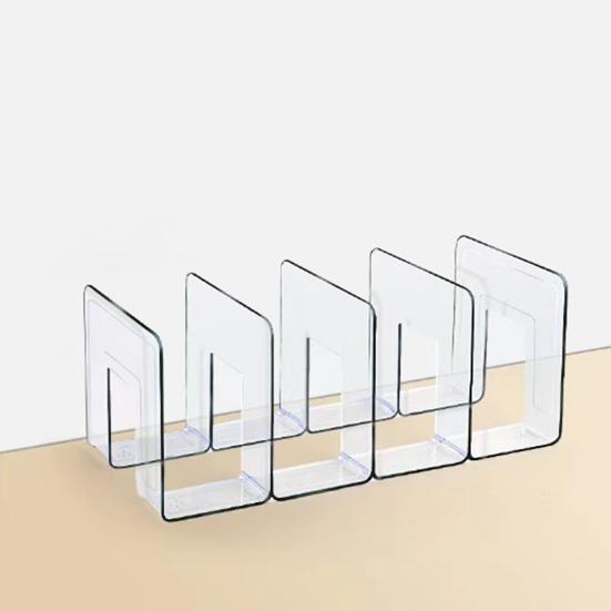 Organisateur de Bureau Boodend Support de Livres avec 4 Compartiments Verticaux Plastique