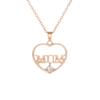 MUM Heart Necklace Sweater Chain, European & American Fashion Jewelry