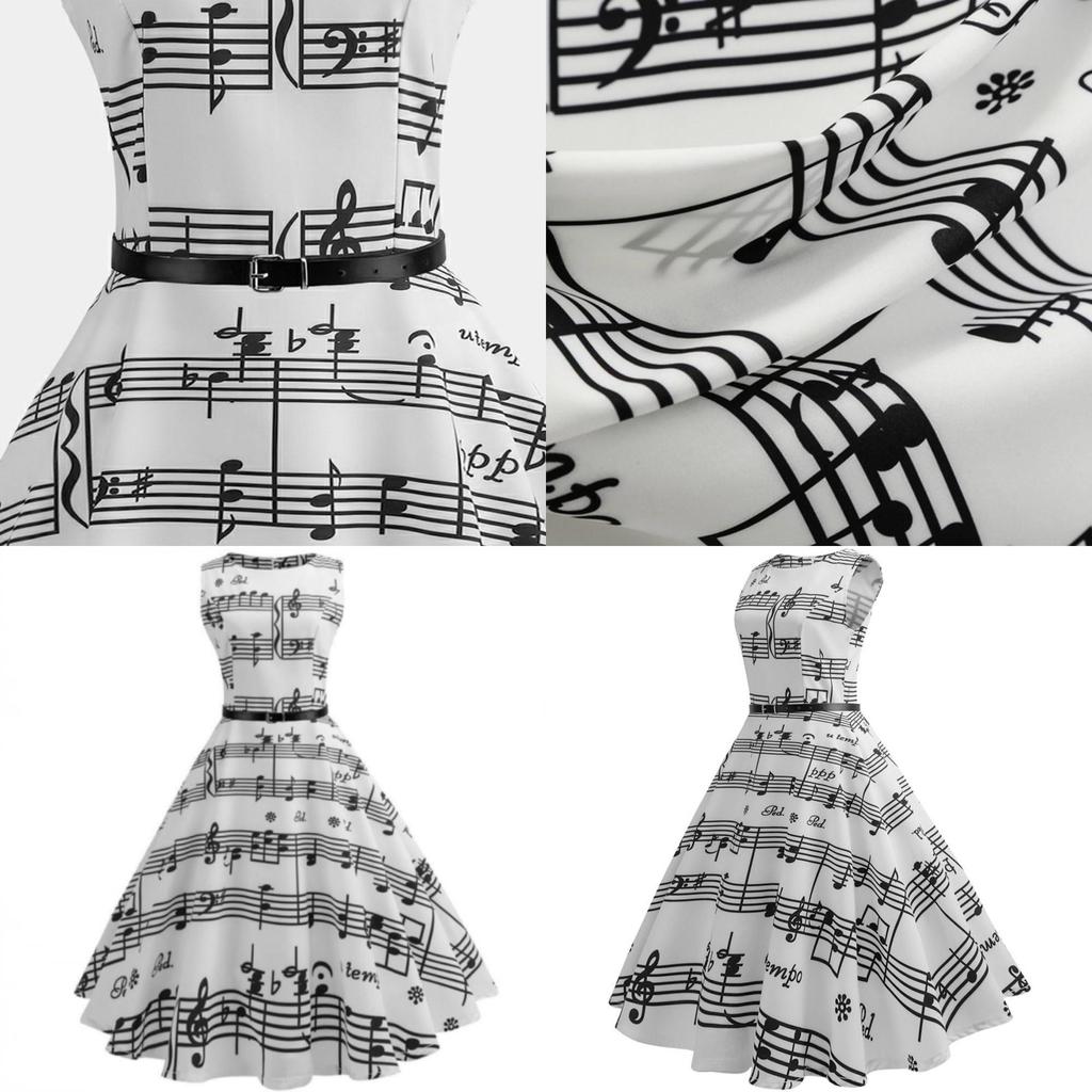Women Vintage Printing Bodycon Sleeveless Casual Dress Evening Party Swing Prom