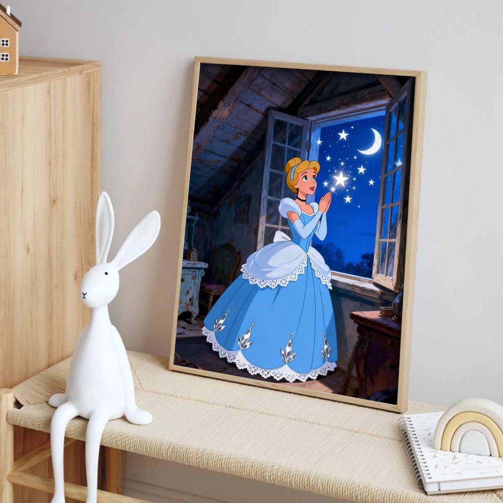 Disney 5D Diamond Painting Kit Cinderella Wishing Home or Office Home Decor Art Diamond Painting Kit