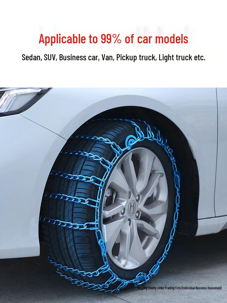 Universal Winter Tire Chains for Cars, SUVs, and Trucks – Anti-Skid Iron Chains for Snow and Off-Road Conditions.