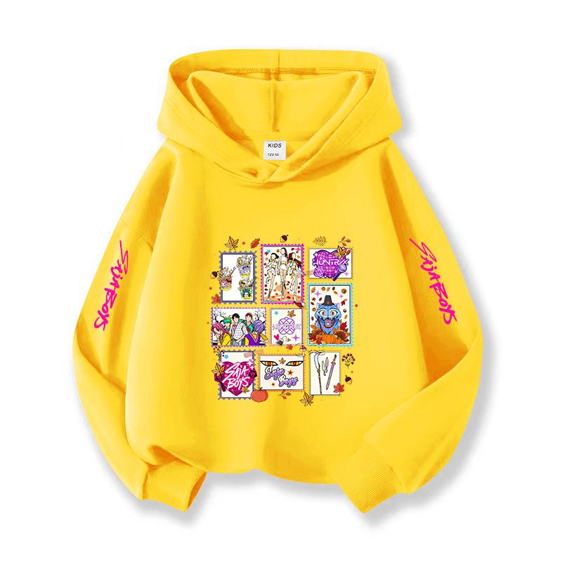 Kpop Korean Style Christmas Holiday Casual Children's Hooded Sportswear Halloween Witch Hunting Fan Fashion Girl Top