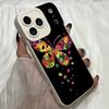 M271 Aquarela Butterfly Pink Love Heart art Design Angel Eyes Soft Phone Cases for iPhone Samsung Xiaomi Rdemi Huawei Honor Infinix Realme All Model