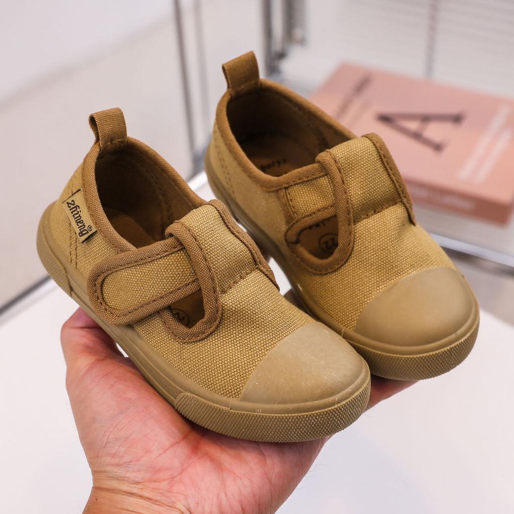 Canvas Shoes Boys Girls Velcro Shoe Straps Slip-resistant Shoes