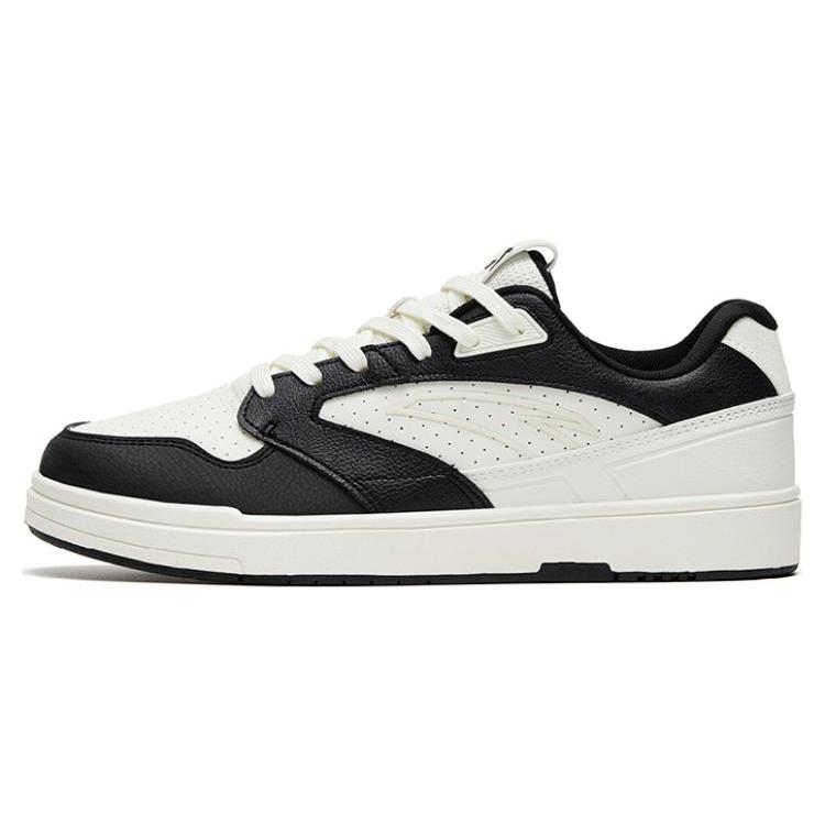 new Anta Street Naughty Anti Slip Wear Resistant Low Top Skateboard Shoes Men's White Black