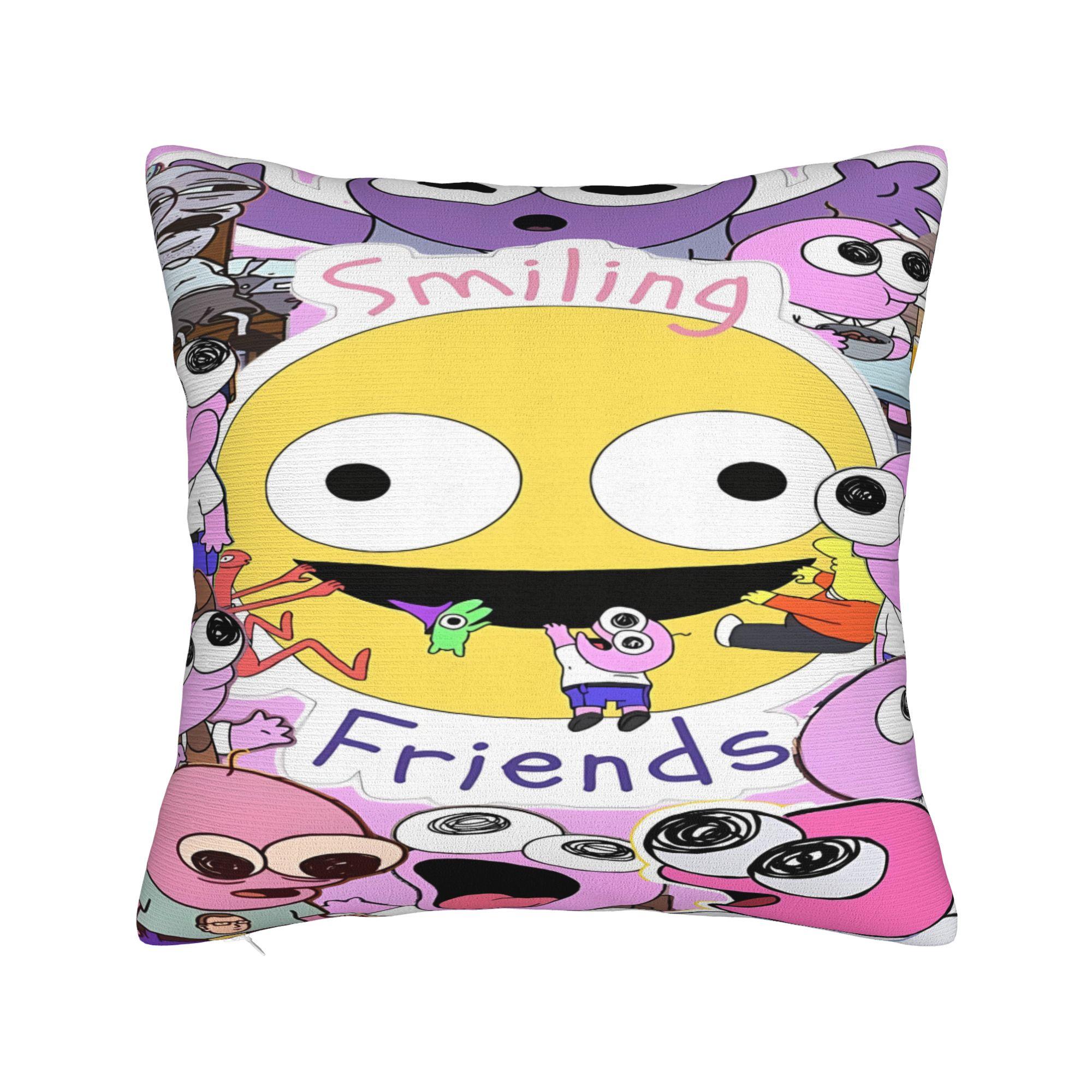 Smiling Friends Pim and Charlie Pillow Case  Print Pillow Cover Novelty Pillowcases For Sofa Home Decoration 30cmx30cm