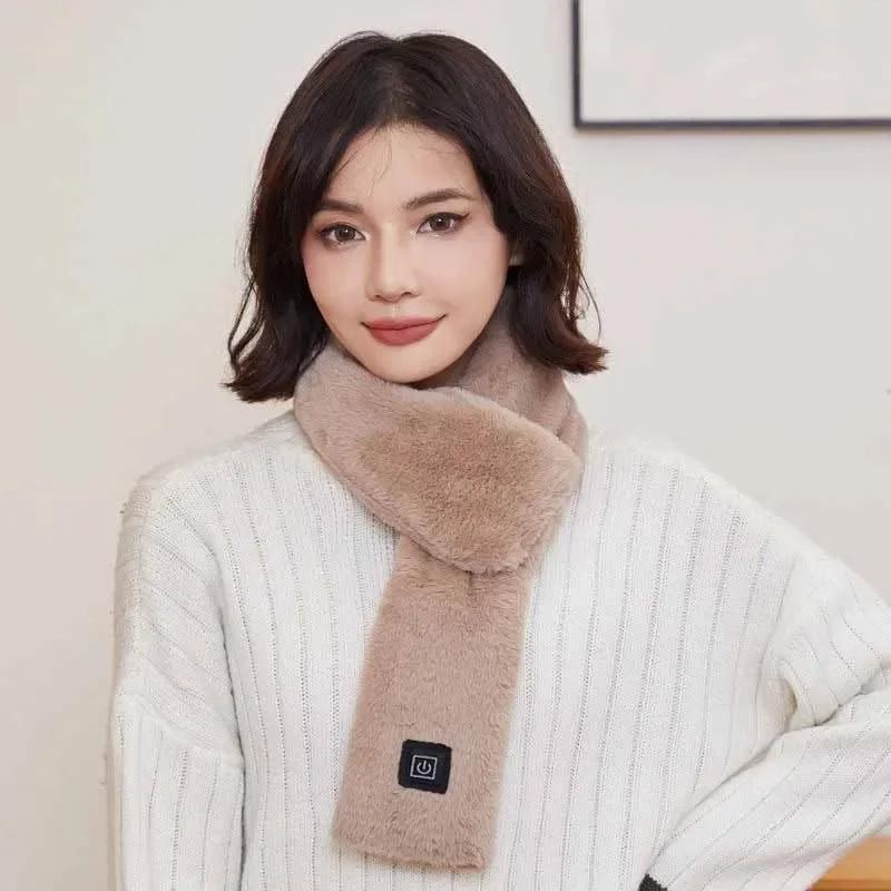 Шарф с подогревом Температурный Зимний Мотоциклетный Шарф Моющийся USB Перезаряжаемый Электрический Подогрев Шарф-чехол для Шеи 3 Регулируемых Режима