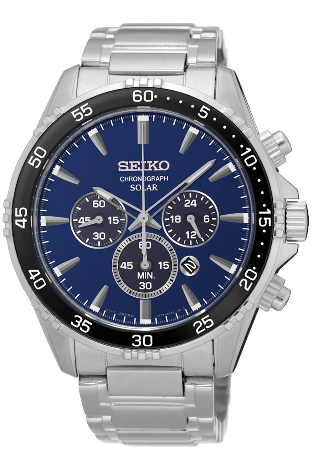 Lumina Jp Men's Seiko Solar Chronograph Overseas [Seiko] Watch, Model, Navy, Ssc445p1,
