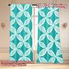 Set Of 2 Flat Printing Curtains Without Rod Geometric Blue White Design Saint Patrick Is Day Festival Chic Print Curtain Polyester