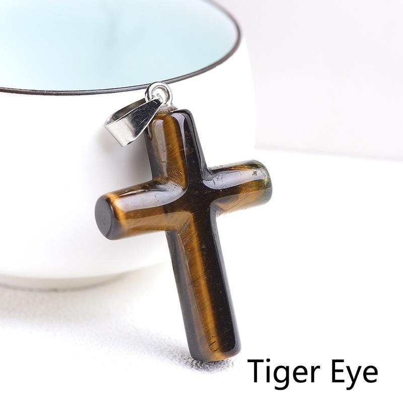 Creative Lapis Lazuli Cross Pendant For Women