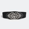 New Atmospheric Oil-dropping Totem Tangcao Pair Buckle Wide Ladies Waist Seal Elastic Trouser Domestic Sales Fashion Belt