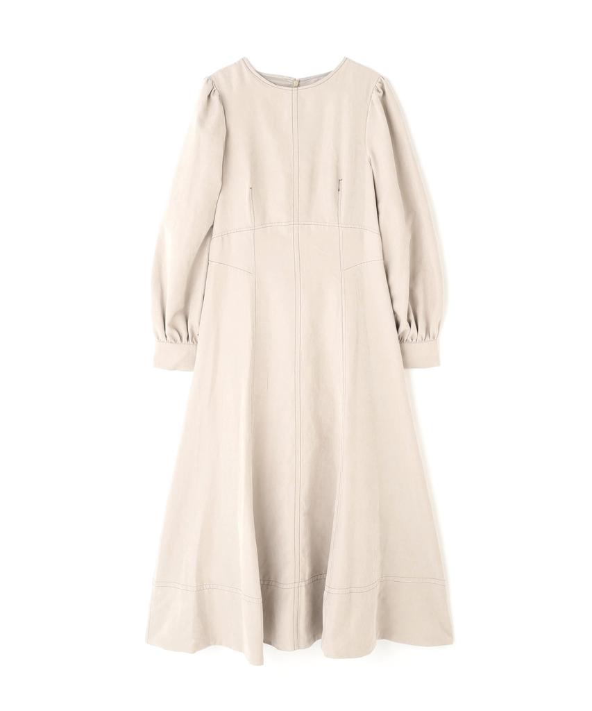 Natural Beauty Basic Stitch Dress Two-Tone (Beige/S)