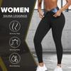 Women's High Waist Tummy Control Yoga Pants with Button Detail